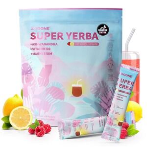 ZOOONE Super Yerba | Yerba Mate Instant Tea Powder |  RASPBERRY LEMONADE Flavor